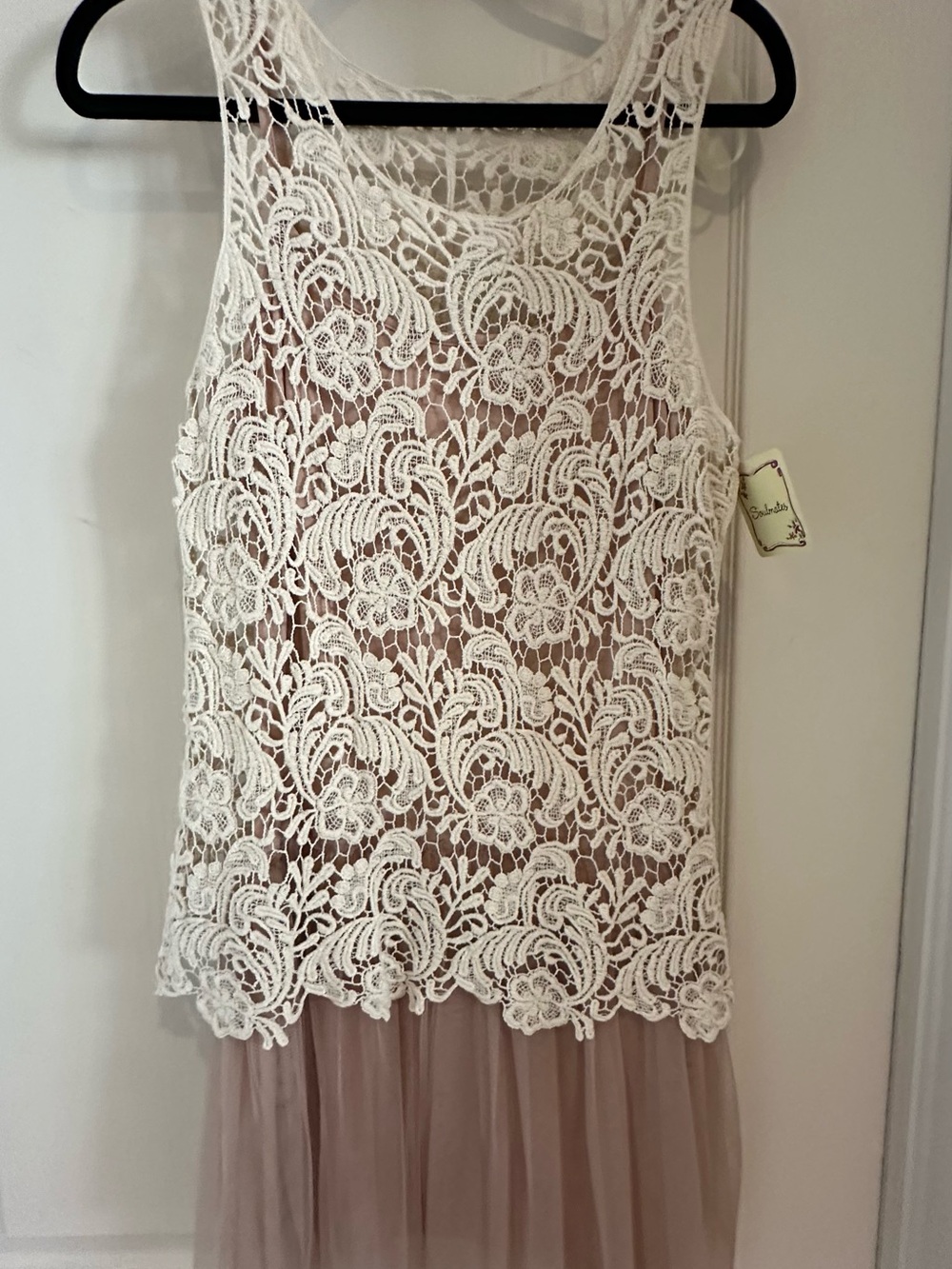 Soulmates Ivory Floral Lace Tank